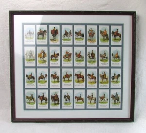 Drum Horses English Calvary Wills Cigarette Tea Cards Framed Repro 2000 / 1909 - Imagen 1 de 7