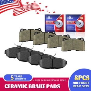 Front And Rear Ceramic Brake Pads For 2007 - 2011 Ford Mustang - Imagen 1 de 6
