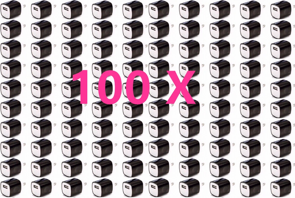 100x 1A USB Power Adapter AC Home Wall Charger US Plug For APPLE Samsung iPhone - Image 1 of 4