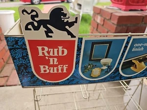 Vintage Run'N Buff Sign Wire Display Rack, Brass Colored Wire. 3 Levels.  Nice - Picture 1 of 15