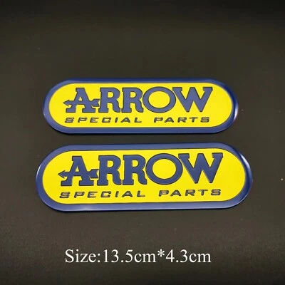 ✅✅ ARROW ADESIVO STICKER ALLUMINIO 3D ALTE TEMPERATURE SCARICO MOTO CALORE 13.5