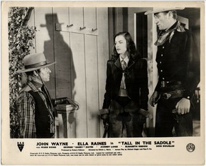 TALL IN THE SADDLE 1944 John Wayne, Ella Raines, Frank Puglia 2 10x8 LOBBY CARDS