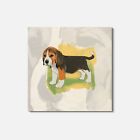 Cute Dog Watercolor Animal 4'' X 4'' Square Wooden Coaster