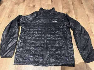 The North Face Thermoball Jacket Men’s Size Large Black Quilted Snap Excellent - Picture 1 of 6