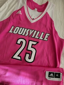 Asia Durr 2016-17 Louisville Cardinals Pink Play4Kay Cancer Authentic Jersey XL - Picture 1 of 8