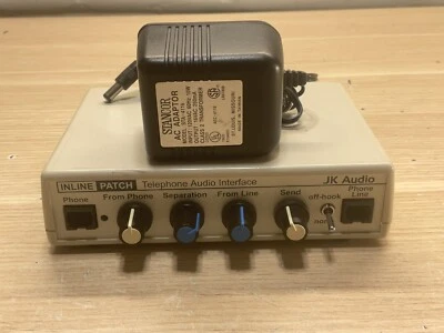 JK Audio Inline Phone Line Patch POTS Teleph Audio Interface Not Tested/JUA1880 - Image 1 of 4