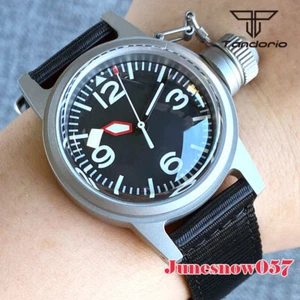 Military Big Crown Tandorio 36MM Auto NH35A PT Men Watch Dome Sapphire Glass - Picture 1 of 14