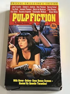 Pulp Fiction VHS 1996 Collector's Edition John Travolta Samuel L Jackson Cult - Foto 1 di 7