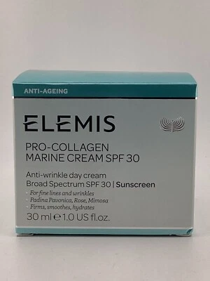 Crema antiarrugas marina Elemis Pro-Collagen FPS 30 1,0 oz/30 ml EXP 2027 NUEVA EN CAJA Foto 1 de 4