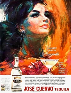 JOSE CUERVO TEQUILA—MARGARITA RECIPE—ORIGINAL 1967 MAGAZINE PRINT AD BY SAM KATZ - Picture 1 of 1