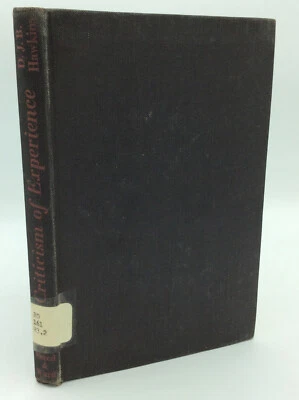 THE CRITICISM OF EXPERIENCE by D.J.B. Hawkins - 1947 - vintage Catholic Foto 1 de 4