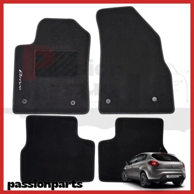 LABORATORIO PASSION PARTS TAPPETI FIAT BRAVO DAL 2007 IN MOQUETTE CON RICAMO E 2 FISSAGGI SU MISURA