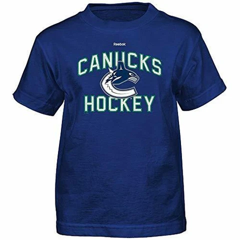 Outerstuff NHL Vancouver Canucks Open Net Short Sleeve Tee, Medium/(5-6), Lea Cover