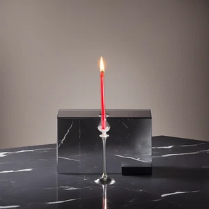 Candelabro de Cristal Transparente, Portavela Alto Decoración Moderna, 2 medidas - Imagen 1 de 8
