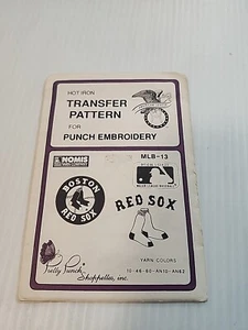 1980's VTG Punch Embroidery Red Sox Transfer Pattern MLB-13 ¿ - Picture 1 of 2