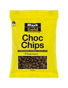 Black & Gold Chocolate Chips Compounded Cooking Chocolate 250g - Picture 1 of 1