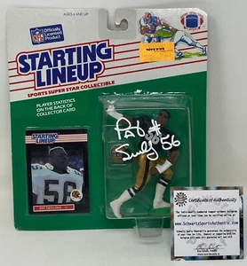Figurina Pat Swilling firmata 1989 New Orleans Saints Starting Lineup Schwartz certificato di autenticità - Foto 1 di 10