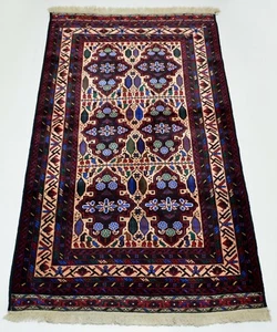 HAND KNOTTED BALUCHI RUG TRIBAL RUG (195 X 115 CM) AFGHANI NOMADIC RUG AREA RUG - Picture 1 of 7