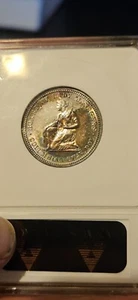 1893-P 25C ISABELLA COMMEM QUARTER ANACS MS 60 "COLOR" - Picture 1 of 4