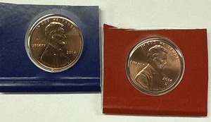 2014 P&D LINCOLN CENT from MINT SET in MINT PLASTIC with Free Shipping - Picture 1 of 2
