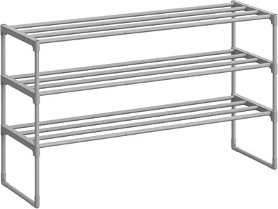 Zapatero organizador apilable de metal de 3 niveles para entrada, armario | 16-20 pares Foto 1 de 4