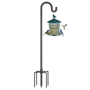 Shepherd's Hook for Bird Feeder 60 Inch Heavy Duty Plant Hanger Outdoor with ... - Picture 1 of 8
