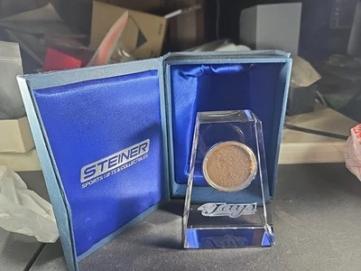 Toronto Blue Jays SUCIEDAD USADA EN JUEGOS en pisapapeles de cristal - Steiner Sports certificado de autenticidad Foto 1 de 4