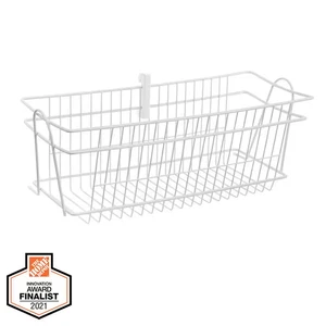 18.90 In. H X 8.86 In. W White Steel 1-Drawer Wide Mesh Wire Basket - Picture 1 of 3