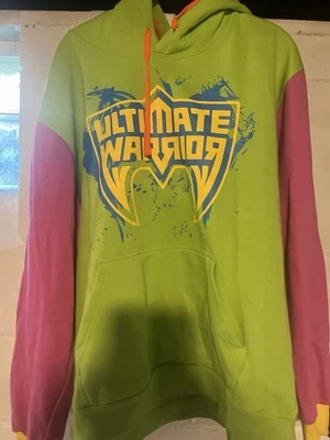 Sudadera con Capucha WWE Ultimate Warrior Talla XXL Verde Rosa Neón Vintage Foto 1 de 3