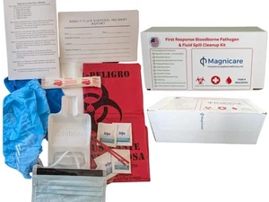 Bodily Fluid Clean Up Kit & Vomit Clean Up Pack - Be OSHA Compliant | Bloodbo... - Picture 1 of 9