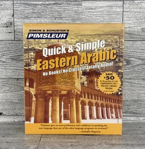 Pimsleur Quick & Simple Eastern Arabic (4 CD Set) Audiobook 8 Lessons New Sealed - Imagen 1 de 4