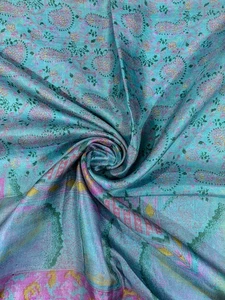 Vintage Silk Saree | Recycled Indian Sari Fabric | Craft Dress Material SS2118 - Picture 1 of 8