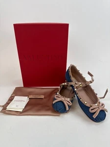 VALENTINO GARABANI Rockstud Ballerina Patent Leather Flats Beige EU35.5 / US5.5 - Picture 1 of 10