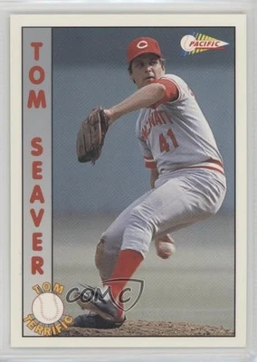 Pacific Terrific 1992 edición limitada White Border Tom Seaver #4 patio Foto 1 de 2