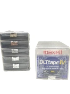 MAXELL: DLTtape IV 40GB/80GB: 1/2in DATA STORAGE TAPE_LOT OF 5_FACTORY SEALED!_ - Picture 1 of 3