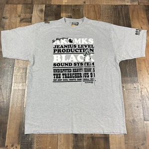 Akademiks Men's Double Side Gray Graphic Shirt Size 3XL Black Sound System - Picture 1 of 11