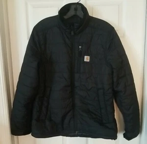Carhartt Rain Defender Relax Fit Jacket Womens Medium Black Princeton University - Picture 1 of 19