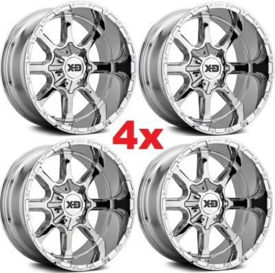 24X14 XD CHROME WHEELS GMC SIERRA RAM 1500 6 FORCE FUEL  - Image 1 of 4
