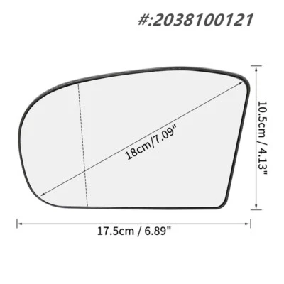 1x Espejo Cristal Lado Izquierdo Mercedes-Benz E500 E320 E350 E 55 AMG 2038100121 Foto 1 de 4