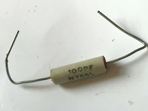DE COLECCIÓN 100pF 5% 750V CONDENSADOR CERÁMICA TUBULAR ERIE CERAMICON N750L (x1) fd6d48 - Imagen 1 de 1