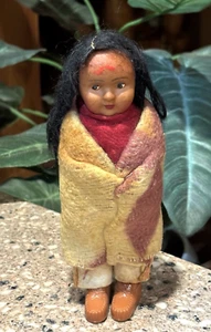 Vintage 1940’s Skookum Native American Indian Bully Good Doll 6.5” - Picture 1 of 8
