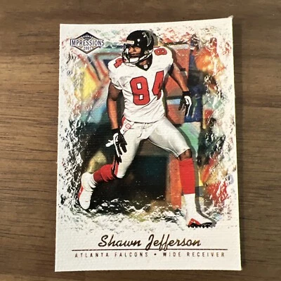 Shawn Jefferson - 2001 Pacific Impressions #8  Atlanta Falcons              D192 - Image 1 of 2