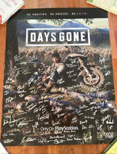 Days Gone Bend Studios Signed Poster VERY RARE Sony Playstation 4