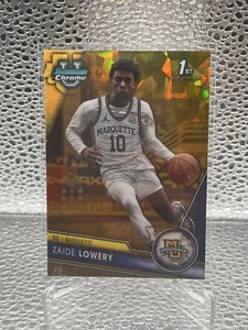 2023-24 Bowman Chrome Sapphire Gold Refractor /50 Zaide Lowery Marquette - Picture 1 of 1