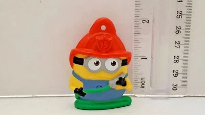 Minion "FIREMAN" General Mills Cereal Despicable Me Ornament Charm Figurine - Image 1 of 3