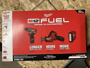 Milwaukee M12 FUEL 12V Cordless 3-Tool Combo Kit (Sku 3495-23) - Picture 1 of 3