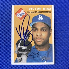 2003 Topps Heritage Victor Diaz Los Angeles Dodgers #220 Auto Signed Autograph