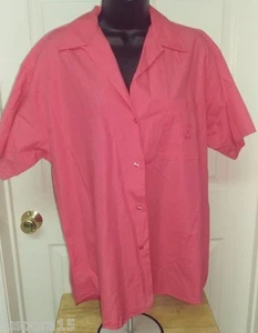 Basic Editions Womens Shirt Top Blouse Size M Medium Pink - Picture 1 of 3
