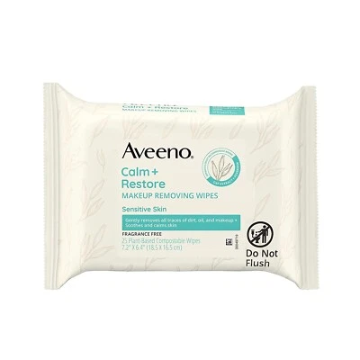 PACK de 2 toallitas desmaquillantes Aveeno Calm + Restaurar para piel sensible NUEVO Foto 1 de 4