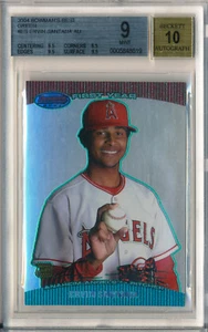 2004 Bowman's Best ERVIN SANTANA Green Ink Rare On-Card RC SP /50 BGS 9/10 Auto - Picture 1 of 2